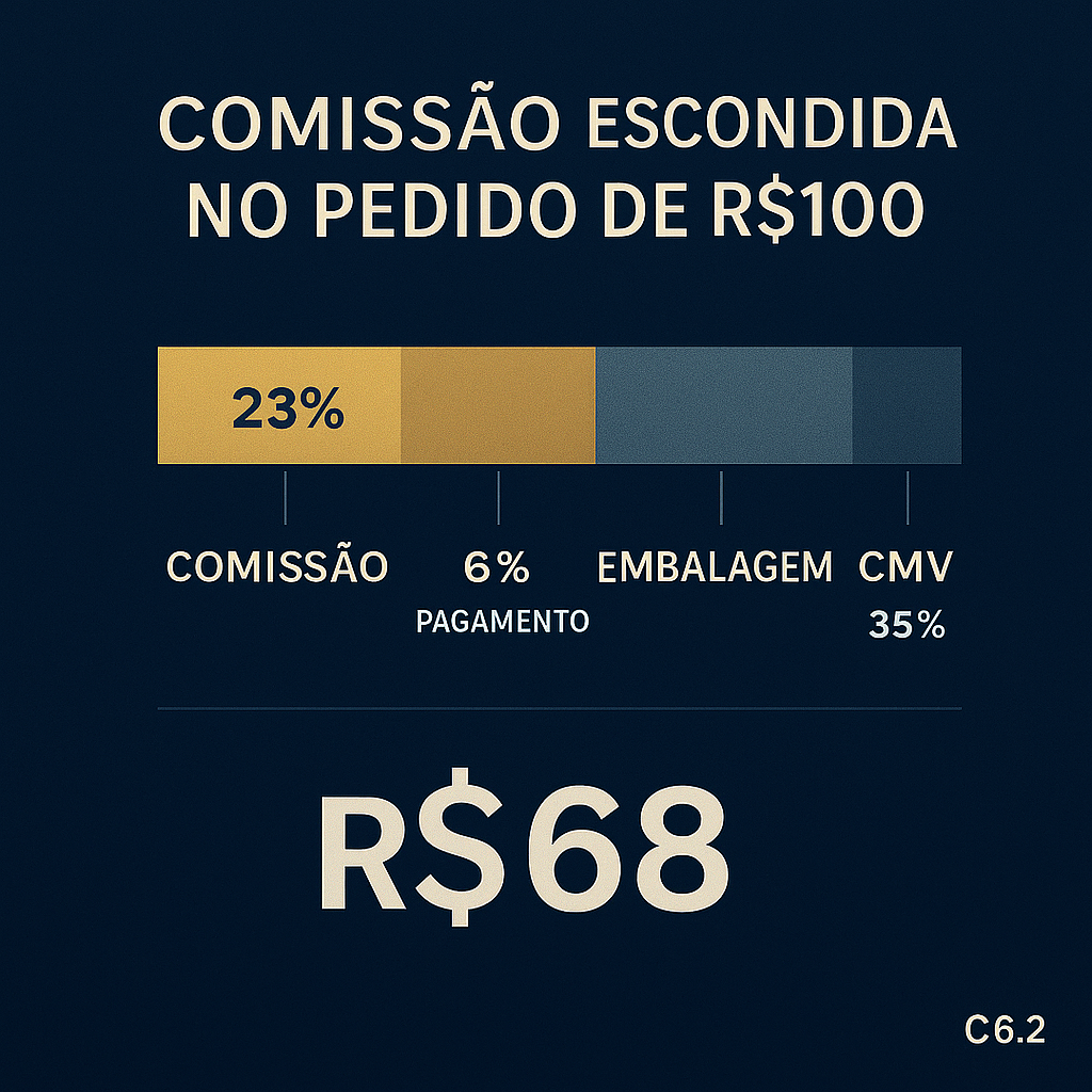 comissão apps delivery restaurante