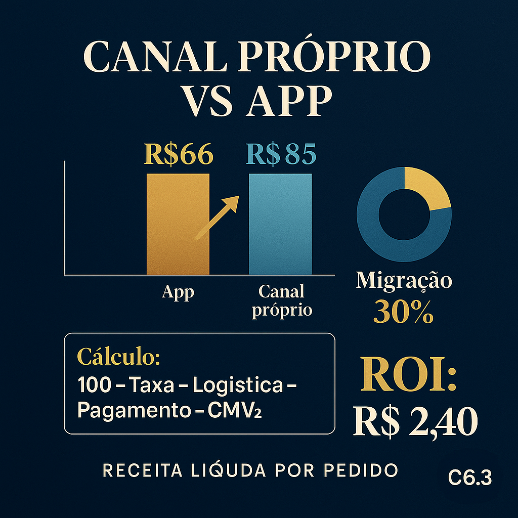 canal próprio vs app restaurante